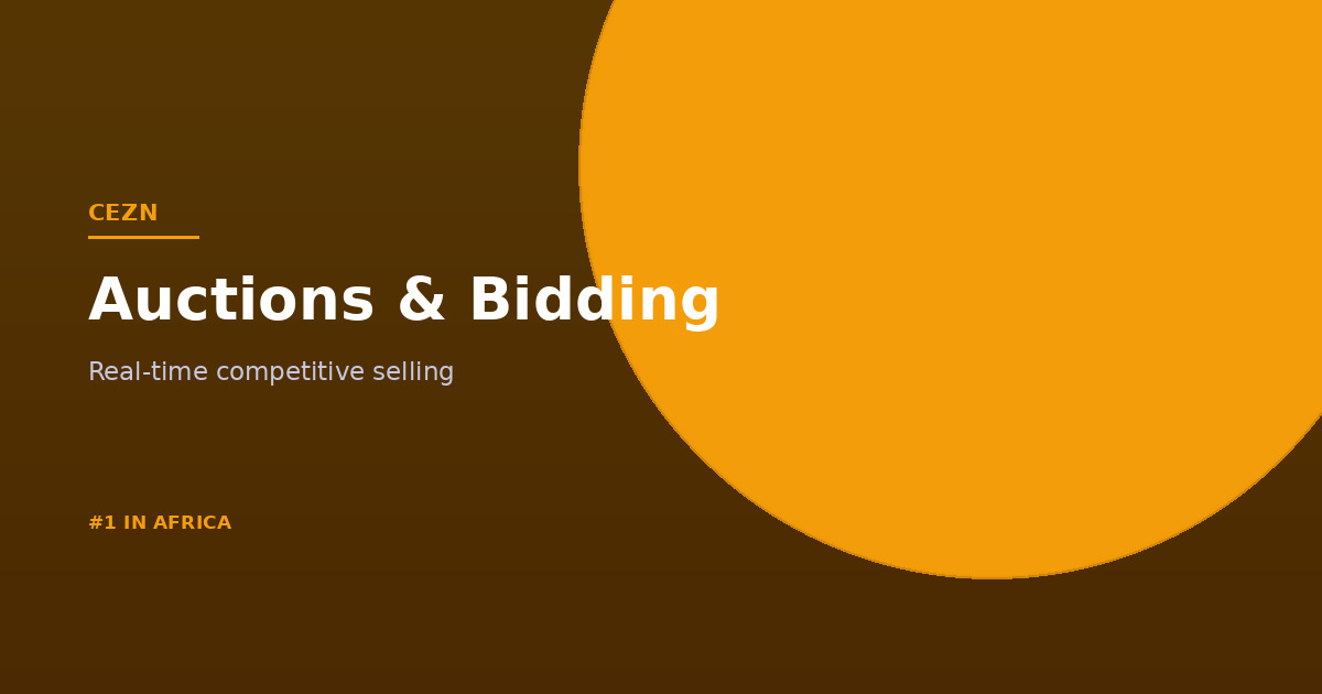 Auctions & Bidding: Build Your Own Auction Business Website with CEZN