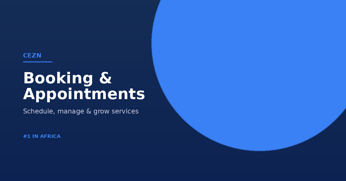 Booking & Appointments: Build Your Own Service Business Website with CEZN